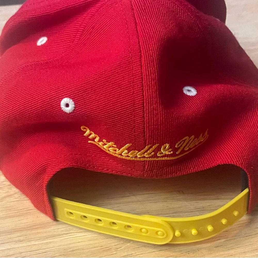 Atlanta Hawks Red and Yellow Cap